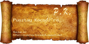 Pusztay Kocsárd névjegykártya